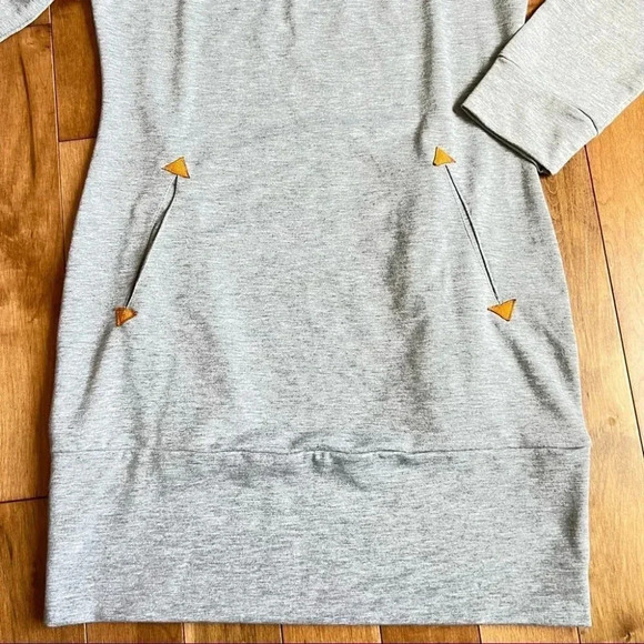 Long  Sport Grey Hoodie Sweater Size M - Picture 2 of 8